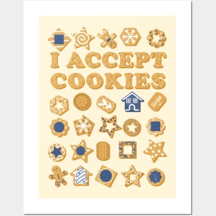 I Accept Cookies Posters and Art